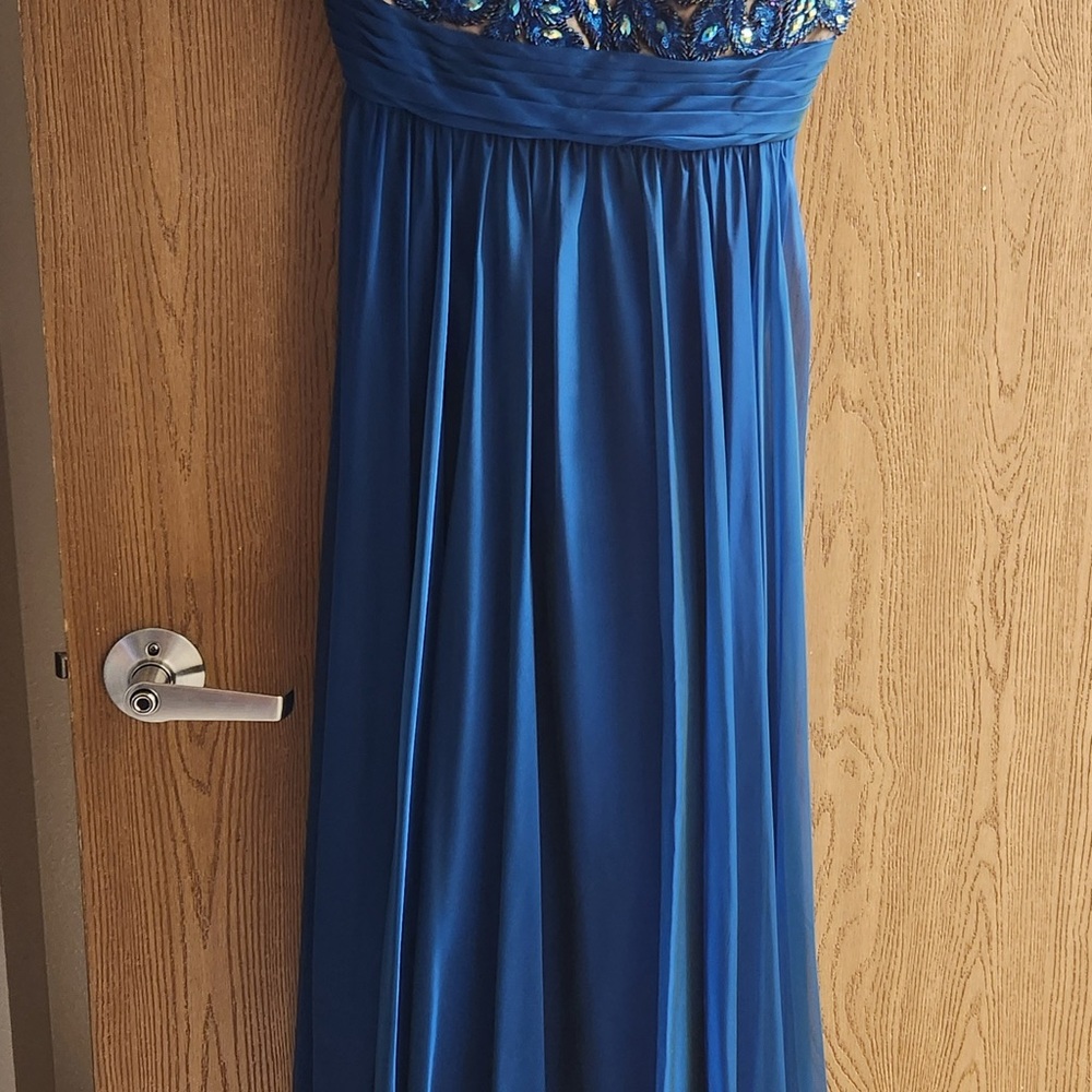 La Femme Vibrant Blue Dress